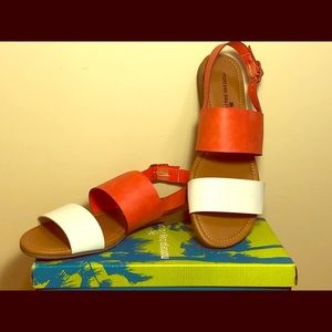 White & Coral Montego Bay Club Sandals